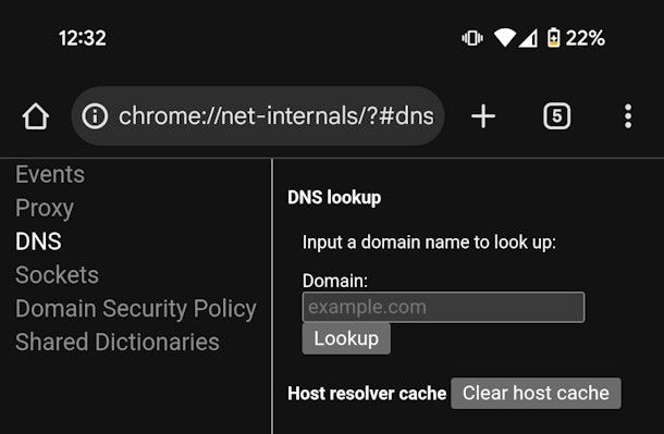 Svuotare la cache DNS su Android