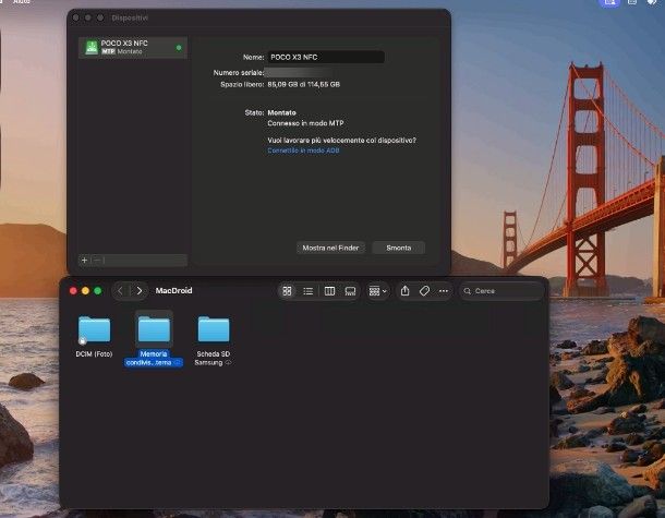 Come trasferire file da Android a Mac