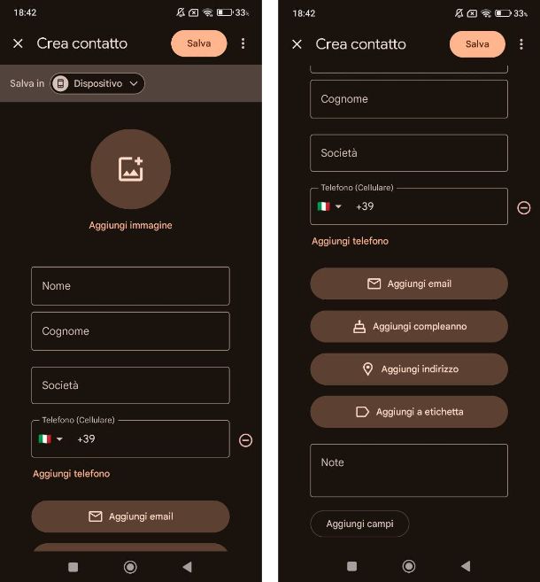 Come salvare i numeri sul telefono Xiaomi