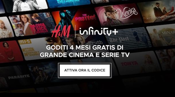 Codici promo Infinity+
