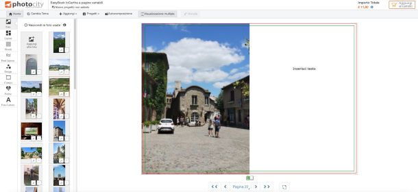 interfaccia online Photocity