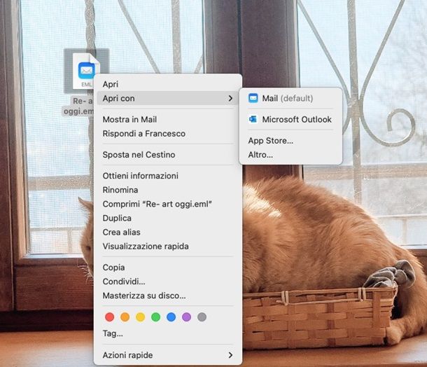 aprire mail mac