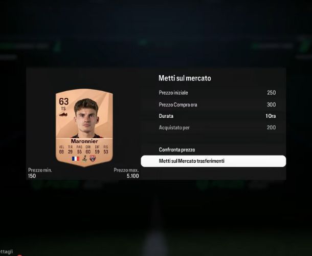 come vendere giocatori EA Sports FC 25
