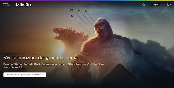 Prova gratuita Infinity+