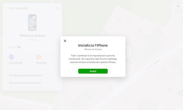 Come inizializzare iPhone a distanza