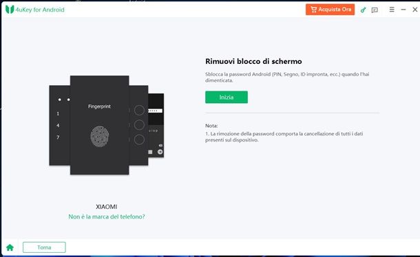 programmi per sblocco schermo