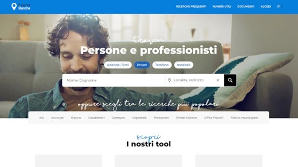 Dati pubblici Web PagineBianche