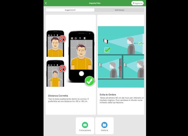 schermata app Mac Passaporto e foto d'identità