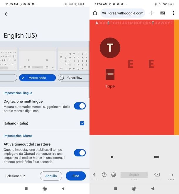 Gboard Morse 