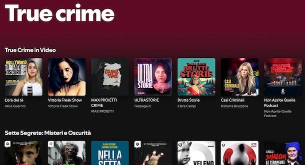 Podcast true crime