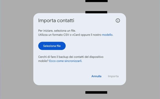 Importazione contatti Outlook Gmail