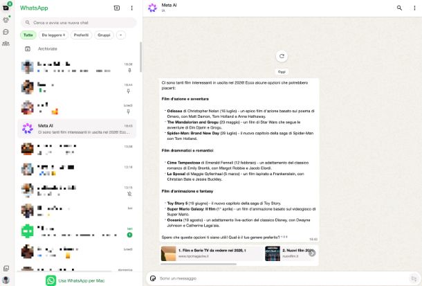 WhatsApp Web Meta AI