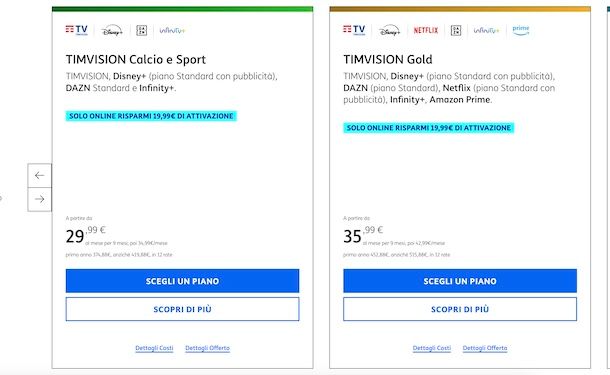 Offerte TIMVISION con Infinity+
