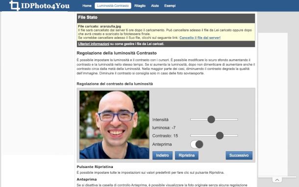 schermata sito IDPhoto4you