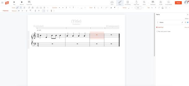 interfaccia Noteflight