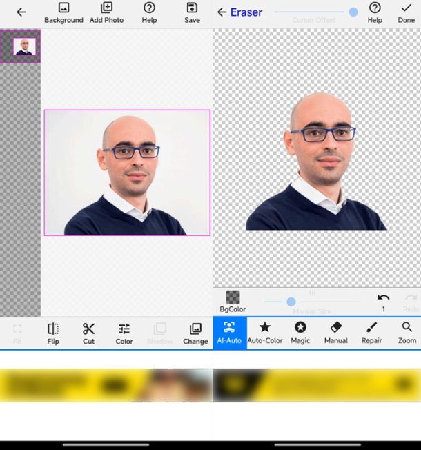 Altre app per cambiare sfondo alle foto