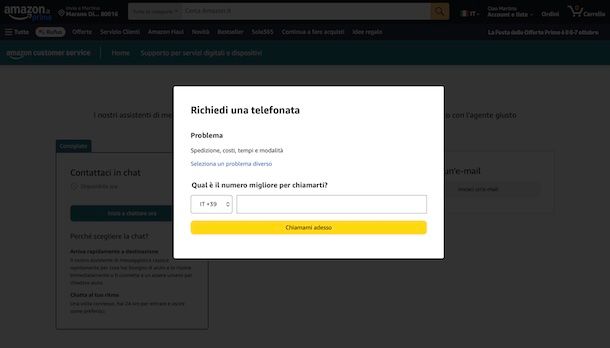 Amazon telefonata