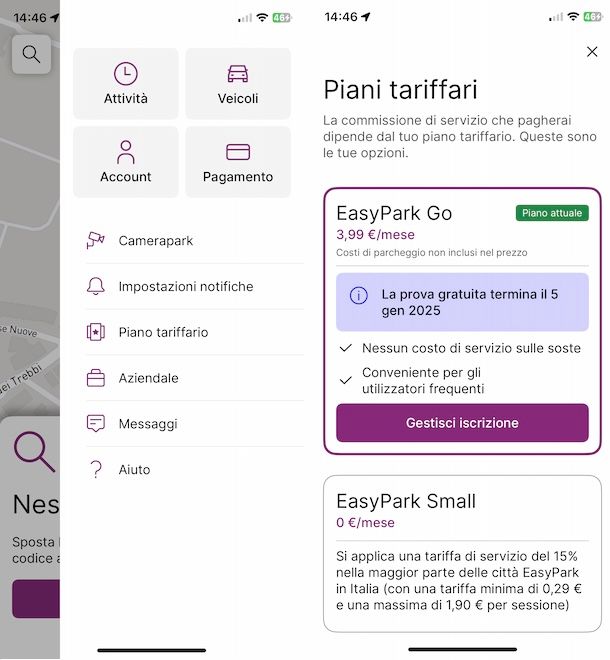 Attivare EasyPark Go