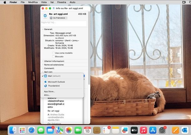 aprire mail mac