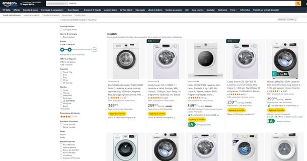 Lavatrici su Amazon