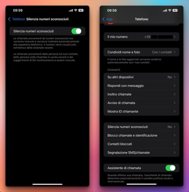 Bloccare numeri non in rubrica iPhone