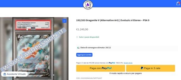 La homepage del sito Cardapassion