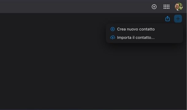 iCloud Contatti