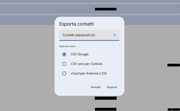 Contatti Google Web