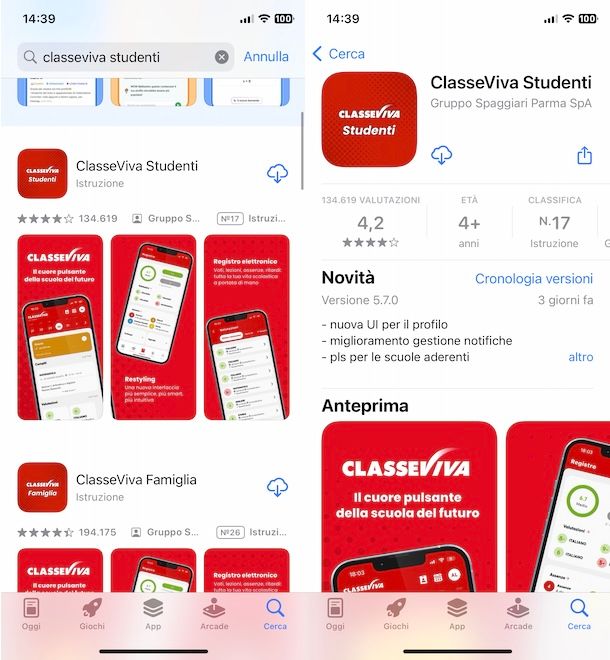 Installare ClasseViva Studenti su iPhone