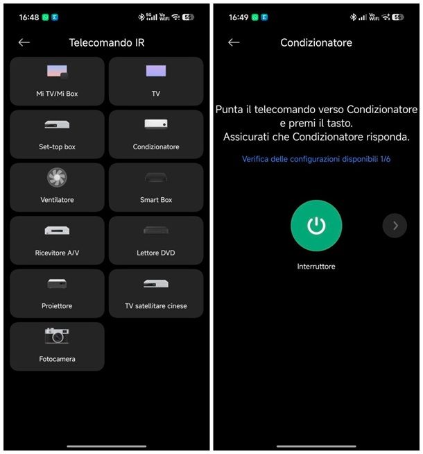Come usare il telefono come telecomando infrarossi: Android con porta IR