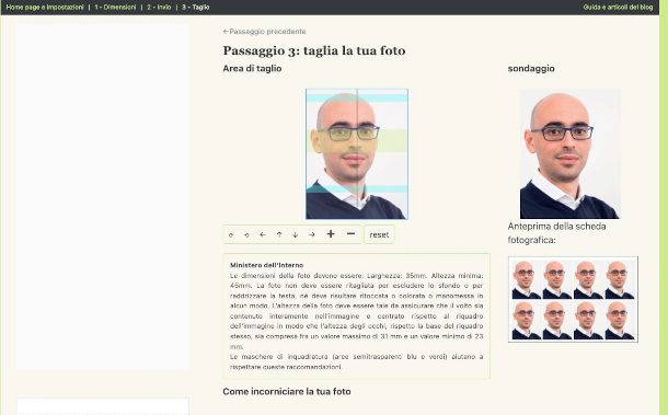 schermata sito CreatePhotoID