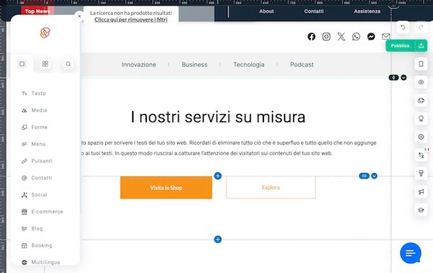 Aggiungere nuovi elementi su Aruba SuperSite