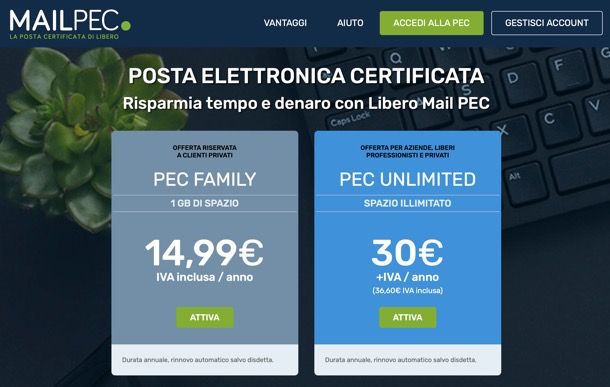 Libero Mail PEC