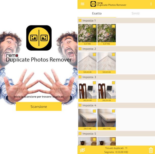 schermate app Remo Duplicate Photos Remover