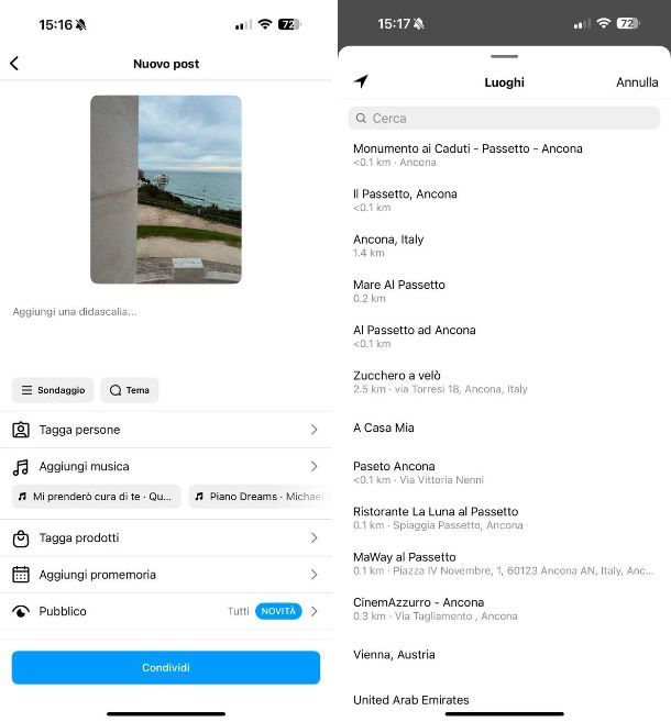 Come geotaggare le foto su Instagram