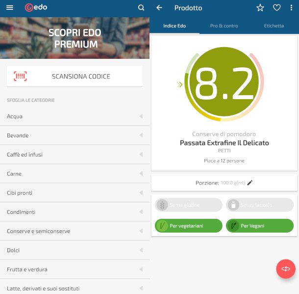 schermate app Edo