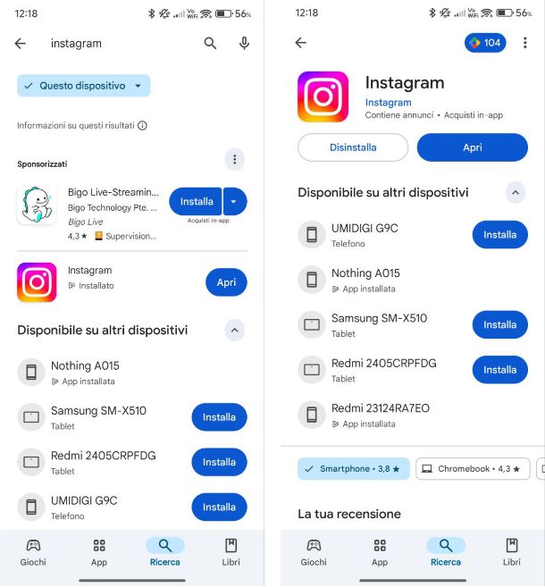 Come scaricare Instagram su Huawei con Play Services
