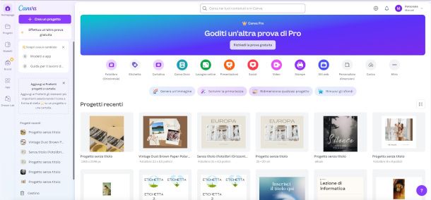 interfaccia Canva