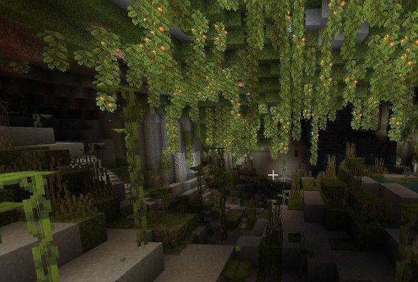 caverna lussureggiante seed Bedrock