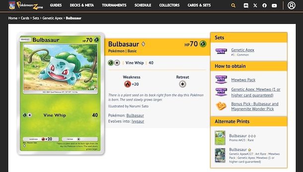 Verificare pacchetto che contiene carta Pokémon