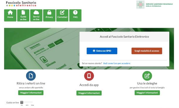 home page Emilia Romagna FSE