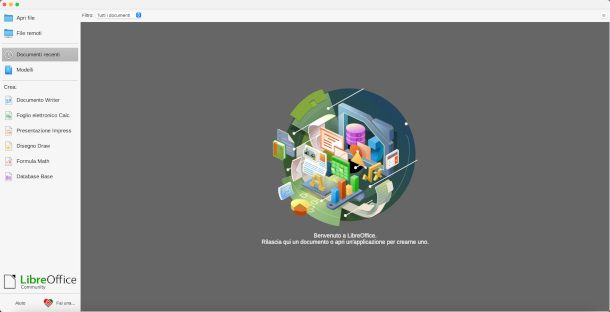 interfaccia LIbreOffice