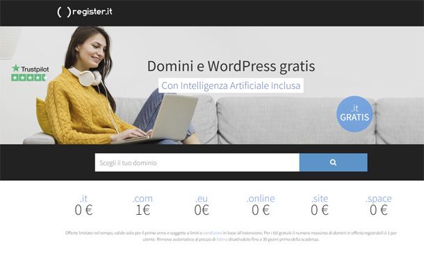 dominio gratis Register