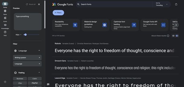 google fonts