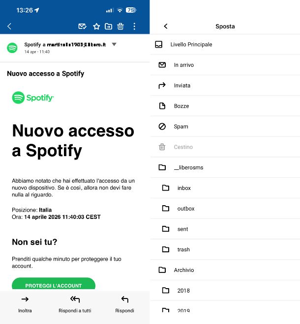 Libero Mail app