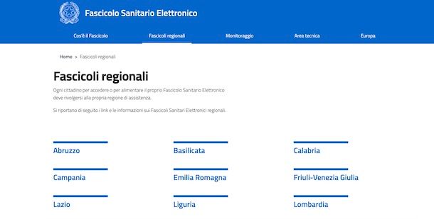 Fascicolo Sanitario Elettronico