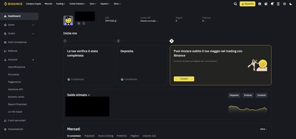 dashboard binance
