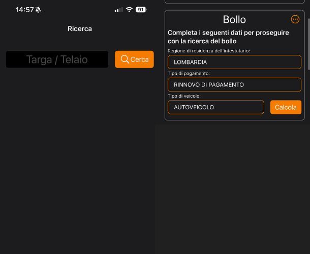 l'app scanner veicoli