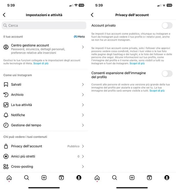 come non far ingrandire la foto profilo su Instagram