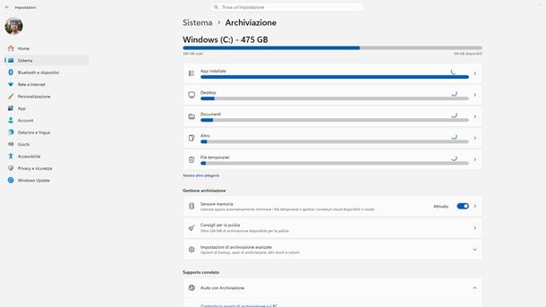 Funzioni integrate Windows 11